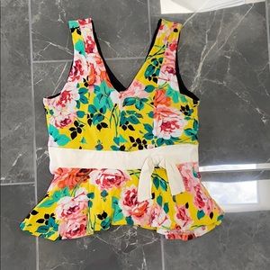 Floral peplum top